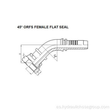 Sello plano hembra 45 ° ORFS 24241